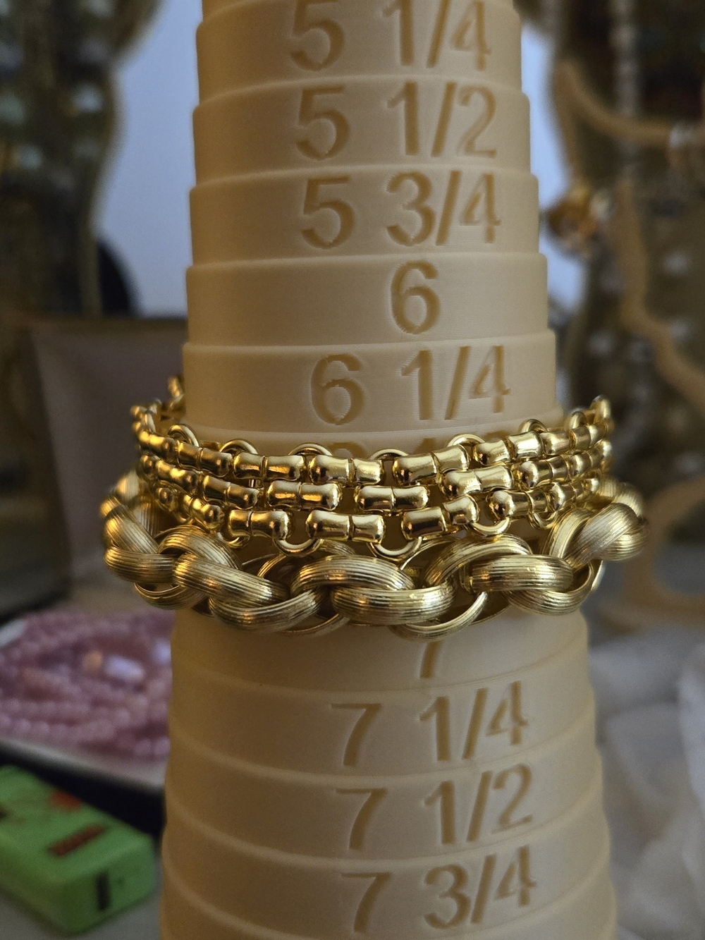 Stainless, 14k Gold Plated Bracelet Set- Tarnish Proof